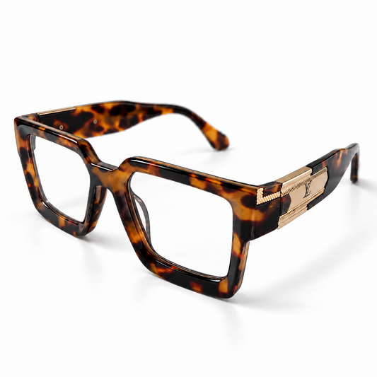 Louis Vuitton Tortoiseshell Square Optical Eyeglasses