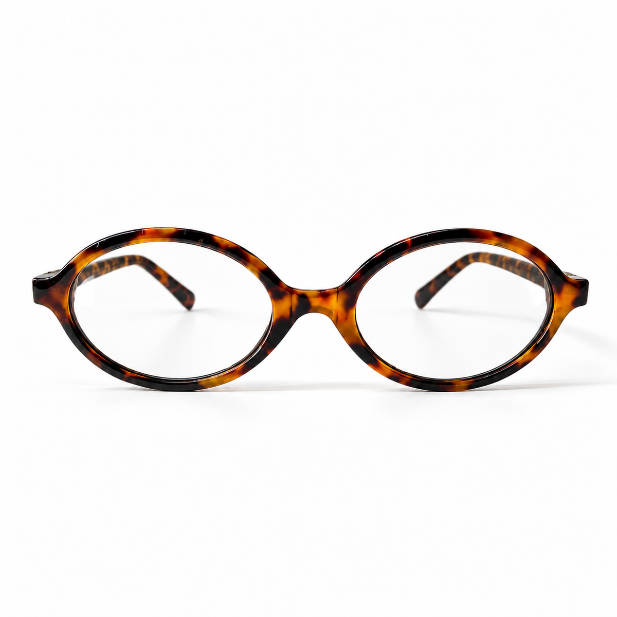 Miu Miu Tortoiseshell Oval Optical Eyeglasses with Gold Logo Detail
