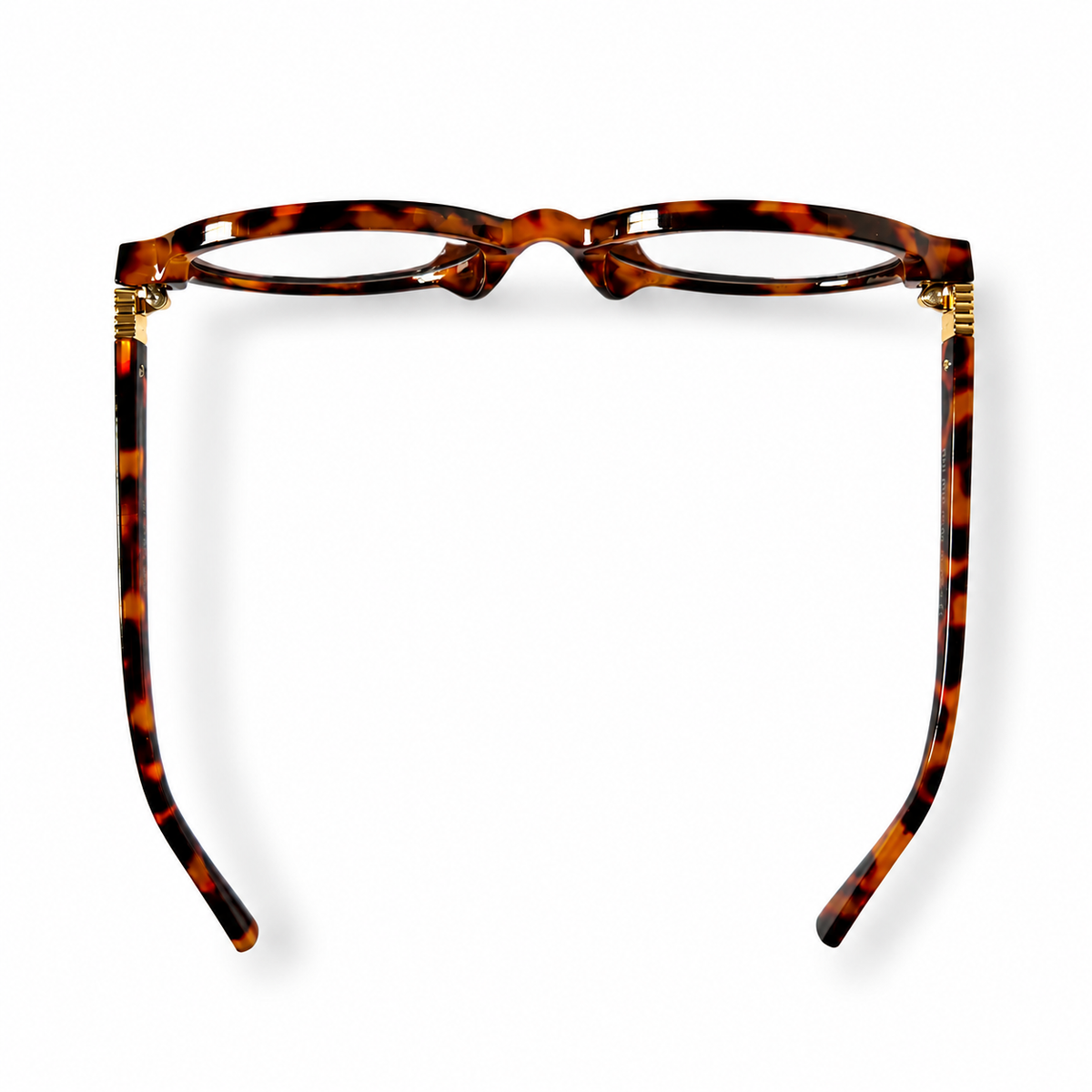 Miu Miu Tortoiseshell Oval Optical Eyeglasses with Gold Logo Detail