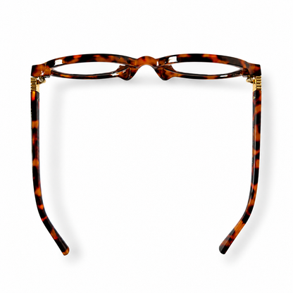 Miu Miu Tortoiseshell Oval Optical Eyeglasses with Gold Logo Detail