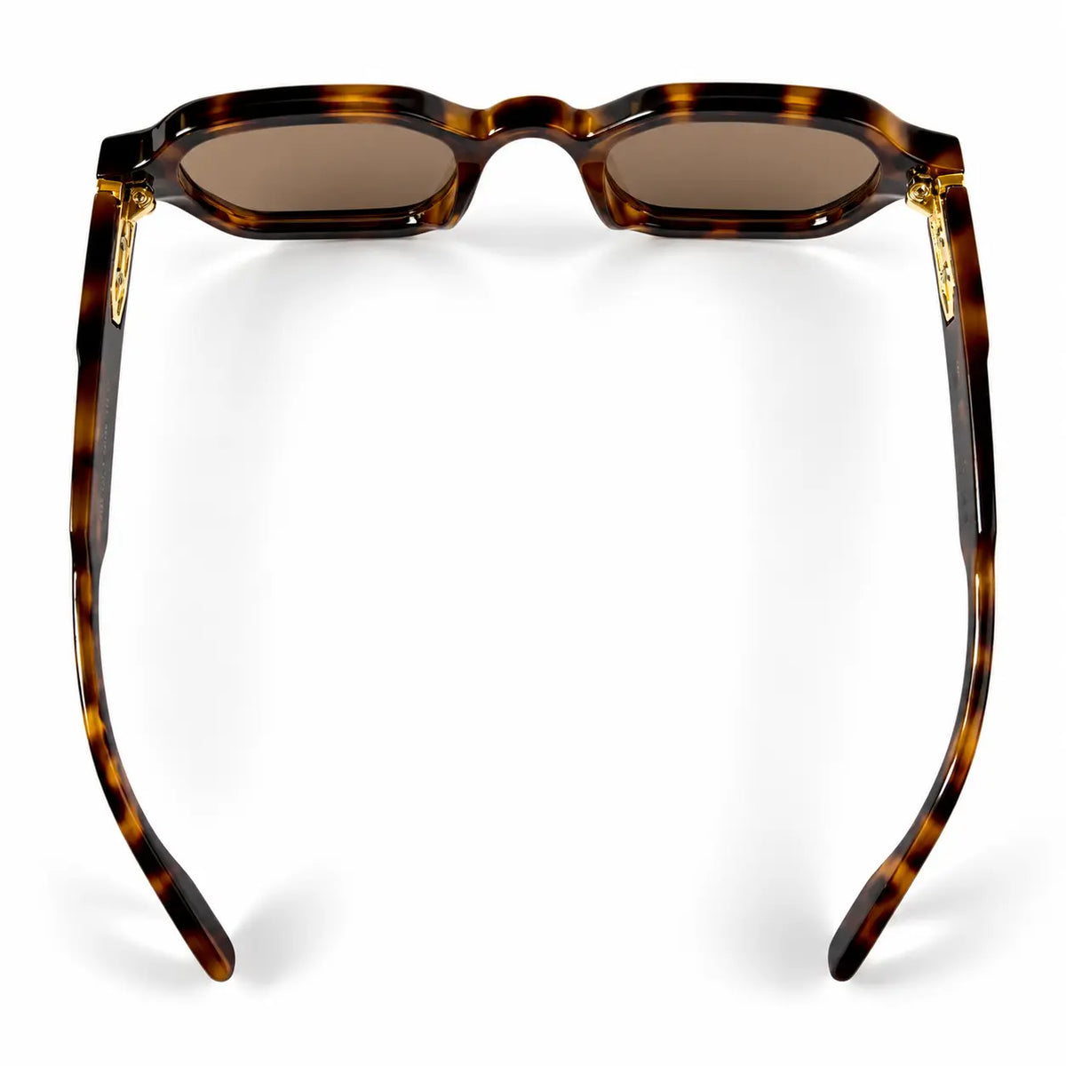 John Dalia Tortoiseshell Geometric Sunglasses with Brown Lenses