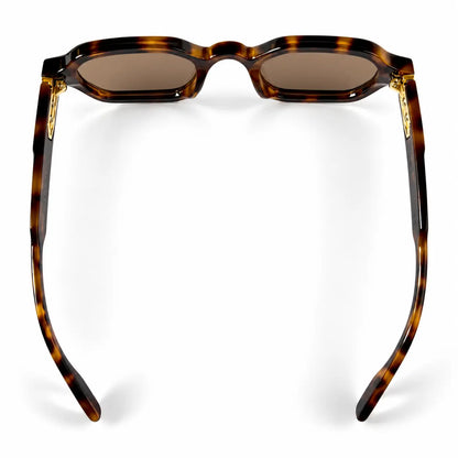 John Dalia Tortoiseshell Geometric Sunglasses with Brown Lenses