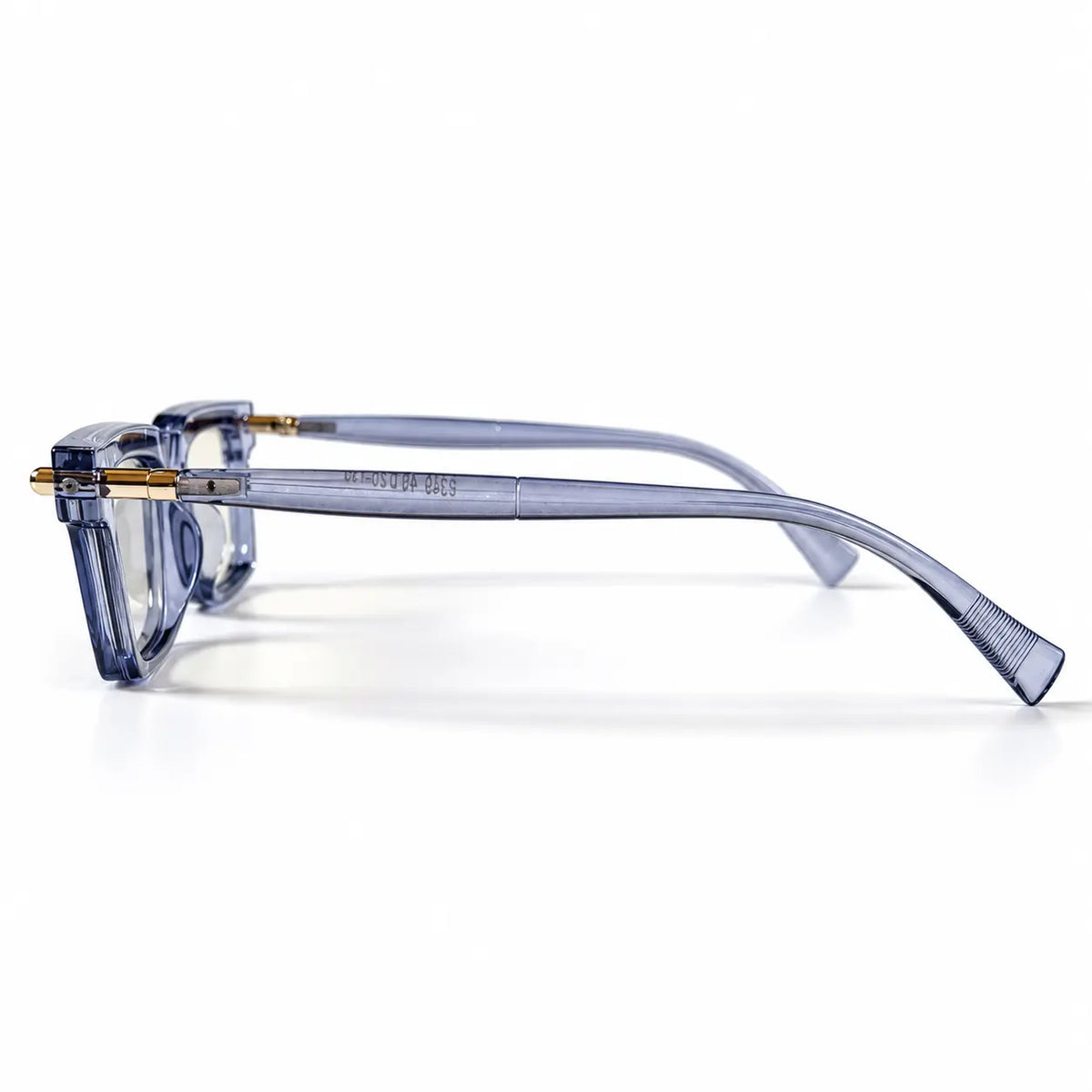Kuboraum Transparent Blue Photochromic Glasses – Clear to Dark Grey Lenses