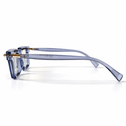 Kuboraum Transparent Blue Photochromic Glasses – Clear to Dark Grey Lenses