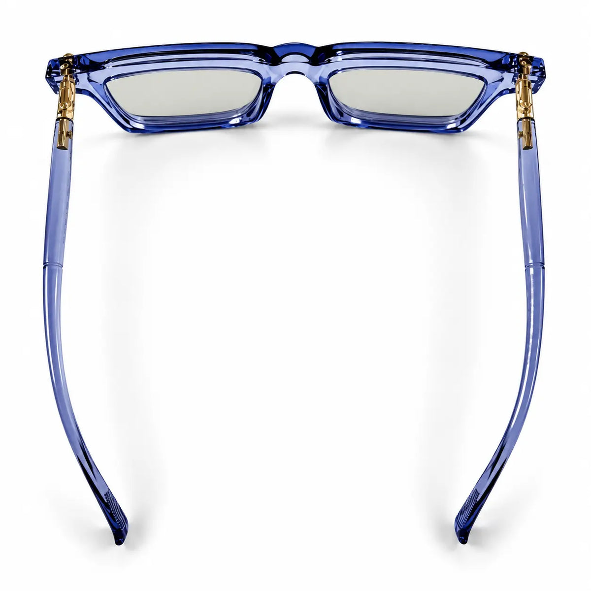 Kuboraum Transparent Blue Photochromic Glasses – Clear to Dark Grey Lenses