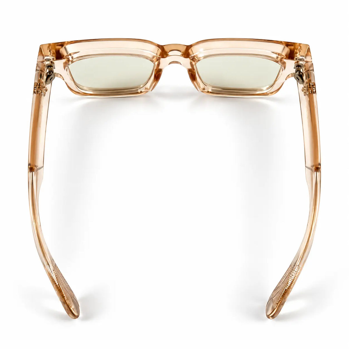 Translucent Amber Photochromic Square Glasses – Light-Adaptive Lenses